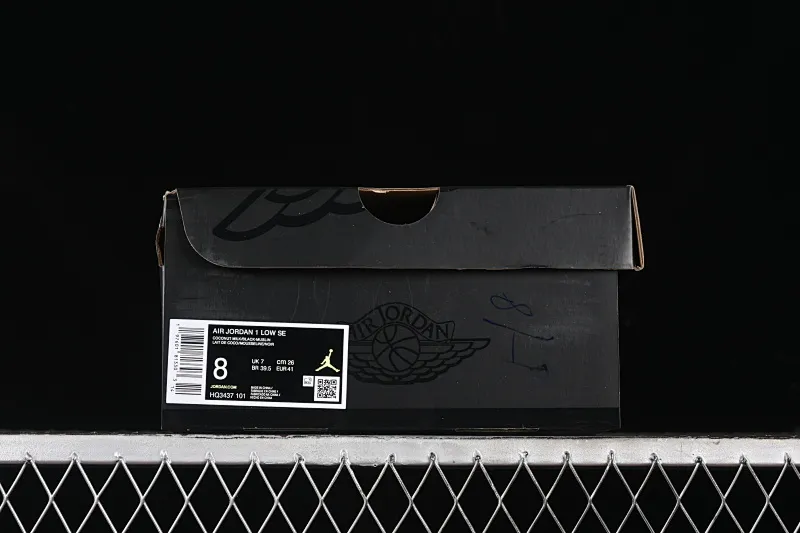 All categories Air Jordan Jordan series basketball shoes Air Jordan 1 Low G version pure original Air Jordan 1 Low "Coconut Milk Black" AJ1 Joe 1 island style low-top cultural basketball shoes HQ3437-101